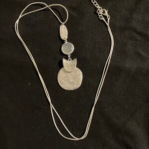 Silver Moon Statement Pendant Necklace